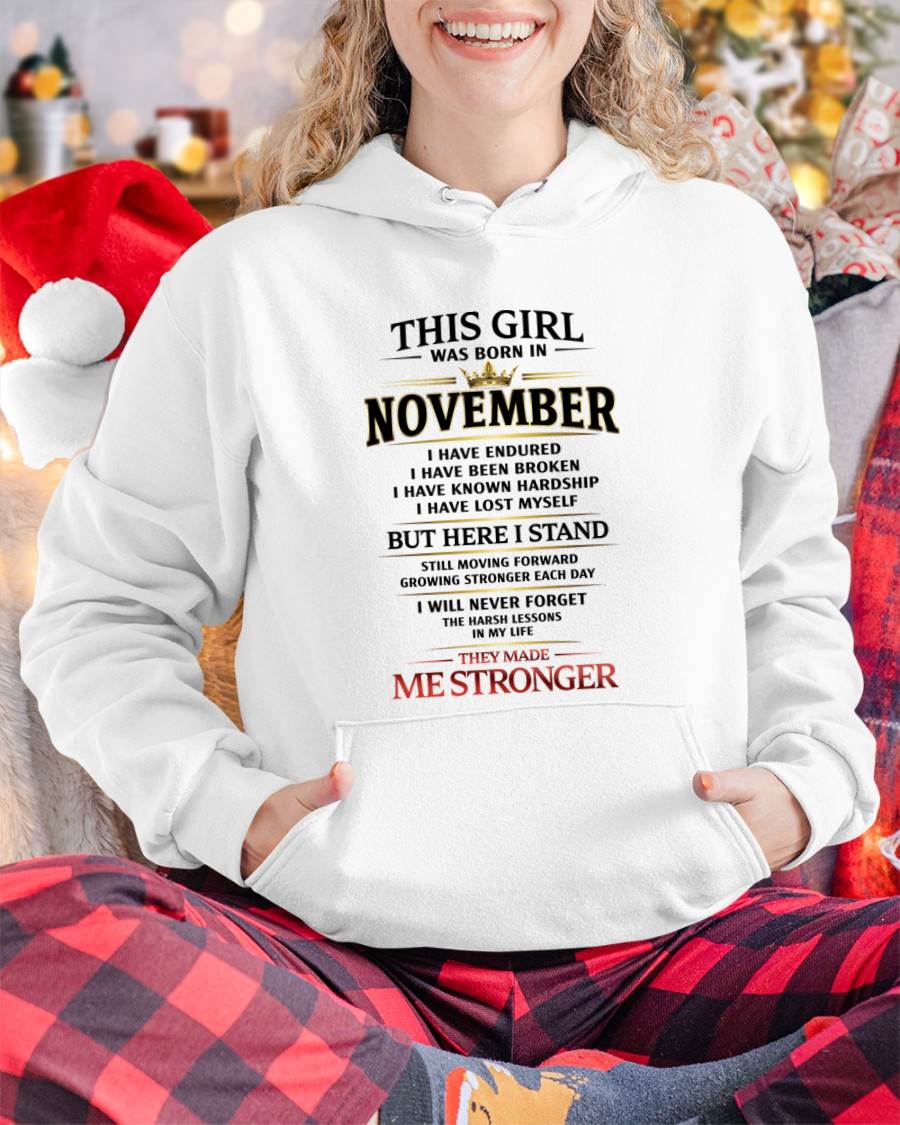 NOVEMBER - THE LESSONS HURT, BUT THEY MADE ME STRONGER - FOR WOMEN - TLEE11 (SKU2602-217-11)