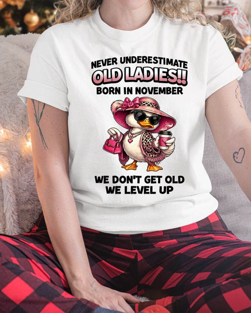 NOVEMBER LADIES – WE DON’T GET OLD, WE LEVEL UP - FOR WOMEN - TLEE11 (SKU2604-35-11)
