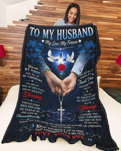 Special Gift For Your Husband Blanket - From Wife (SKU2607-168)