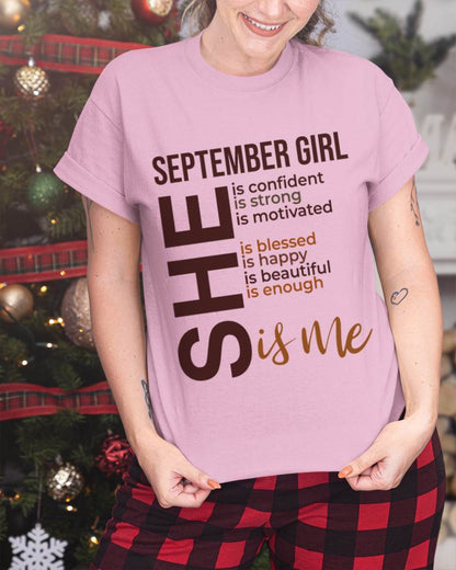 SEPTEMBER BORN GIRL – CONFIDENT & STRONG - FOR WOMEN - TLEE09 (SKU2605-04-09)