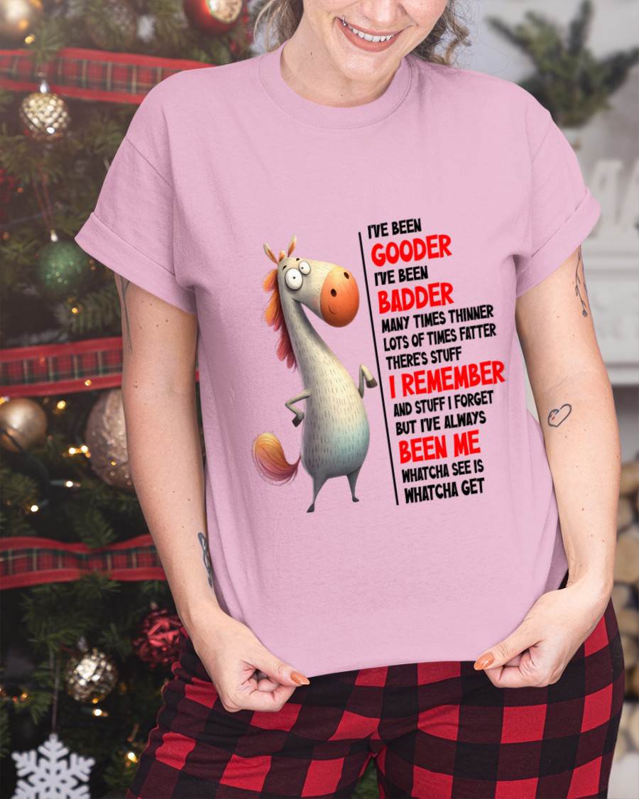FUNNY SHIRT – GOODER BADDER HUMOR BIRTHDAY TEE - FOR WOMEN - TLEE00 (SKU2603-270-00)