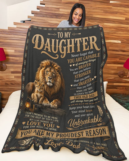 Special Gift For Your Daughter Blanket - From Dad (SKU2608-340)