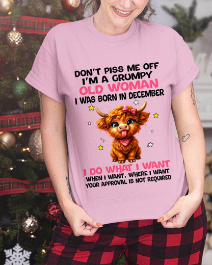 DECEMBER GRUMPY LADY SHIRT - FOR WOMEN - TLEE12 (SKU2607-215-12)