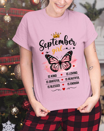 SEPTEMBER GIRL BUTTERFLY SHIRT - FOR WOMEN - TLEE09 (SKU2608-593-09)