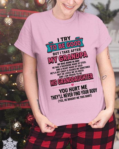 MAY - I TRY TO BE GOOD BUT I TAKE AFTER MY GRANDPA - FROM GRANDPA - TLEE05 (SKU2606-212-05)