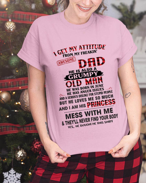 JUNE - I GET MY ATTITUDE FROM MY FREAKIN' AWESOME DAD - FROM DAD - TLEE06 (SKU2603-78-06)
