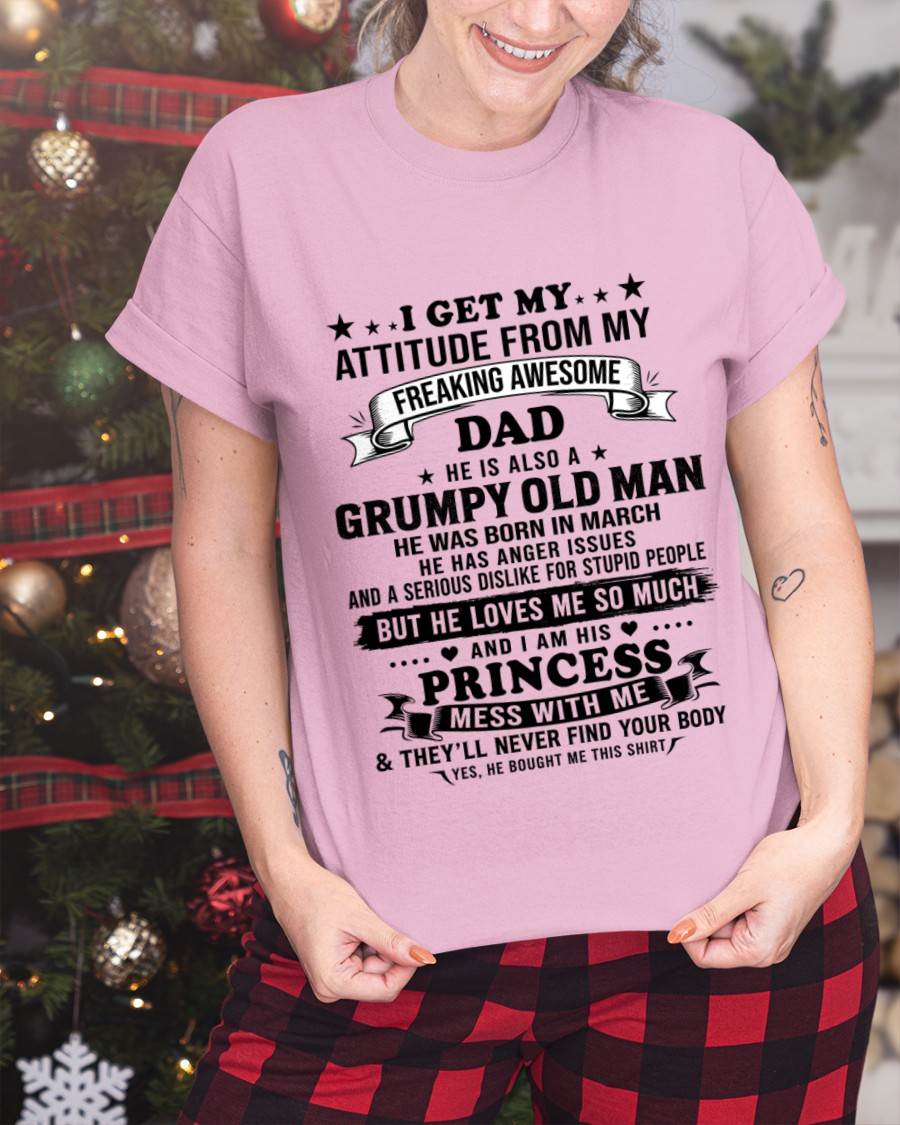 MARCH - AWESOME DAD PRINCESS SHIRT - FROM DAD - TLEE03 (SKU2607-352-03)