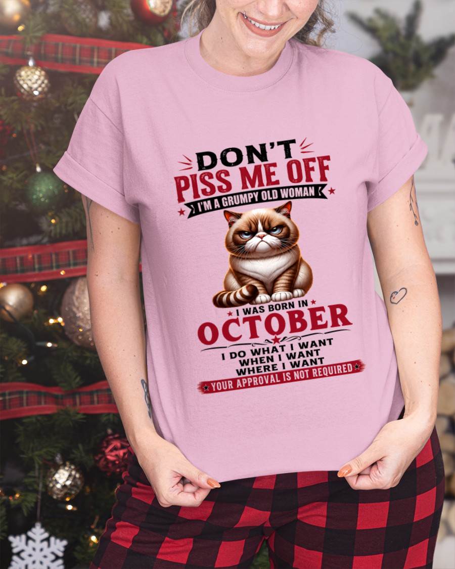 OCTOBER – ZERO PATIENCE FUNNY CAT - FOR WOMEN - TLEE10 (SKU2608-291-10)