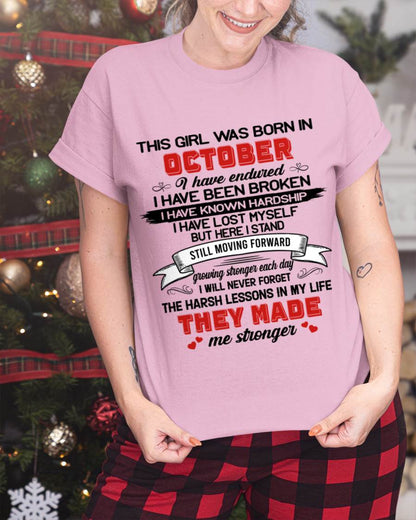 OCTOBER - EVERY HARD LESSON MADE ME STRONGER - FOR WOMEN - TLEE10 (SKU2602-22-10)