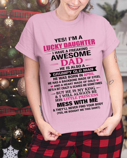 APRIL - A LUCKY DAUGHTER – DADDY’S LITTLE PRINCESS - FROM DAD - TLEE04 (SKU2604-16-04)
