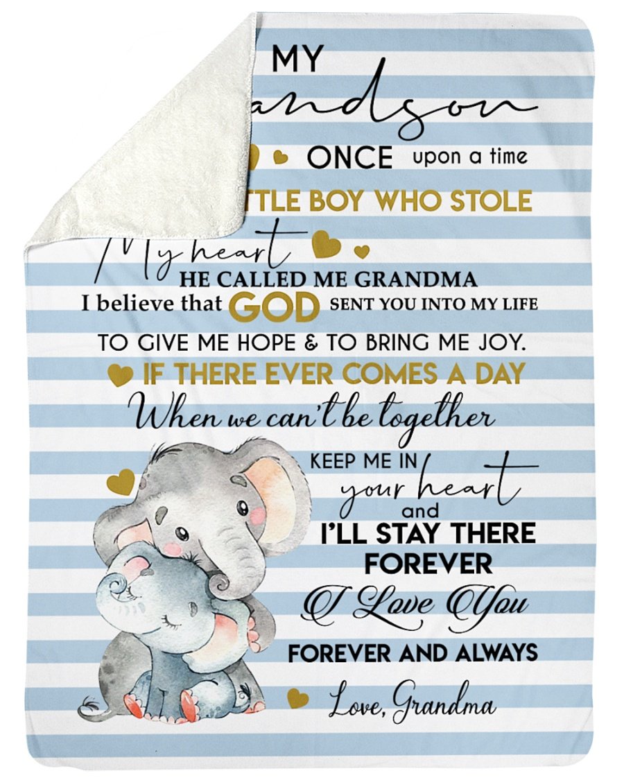 Special Gift For Your Grandson Blanket - From Grandma (SKUB11-105)