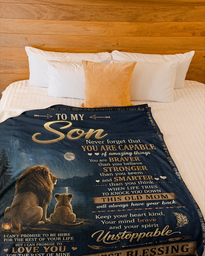 Special Gift For Your Son Blanket - From Mom (SKU2607-21)