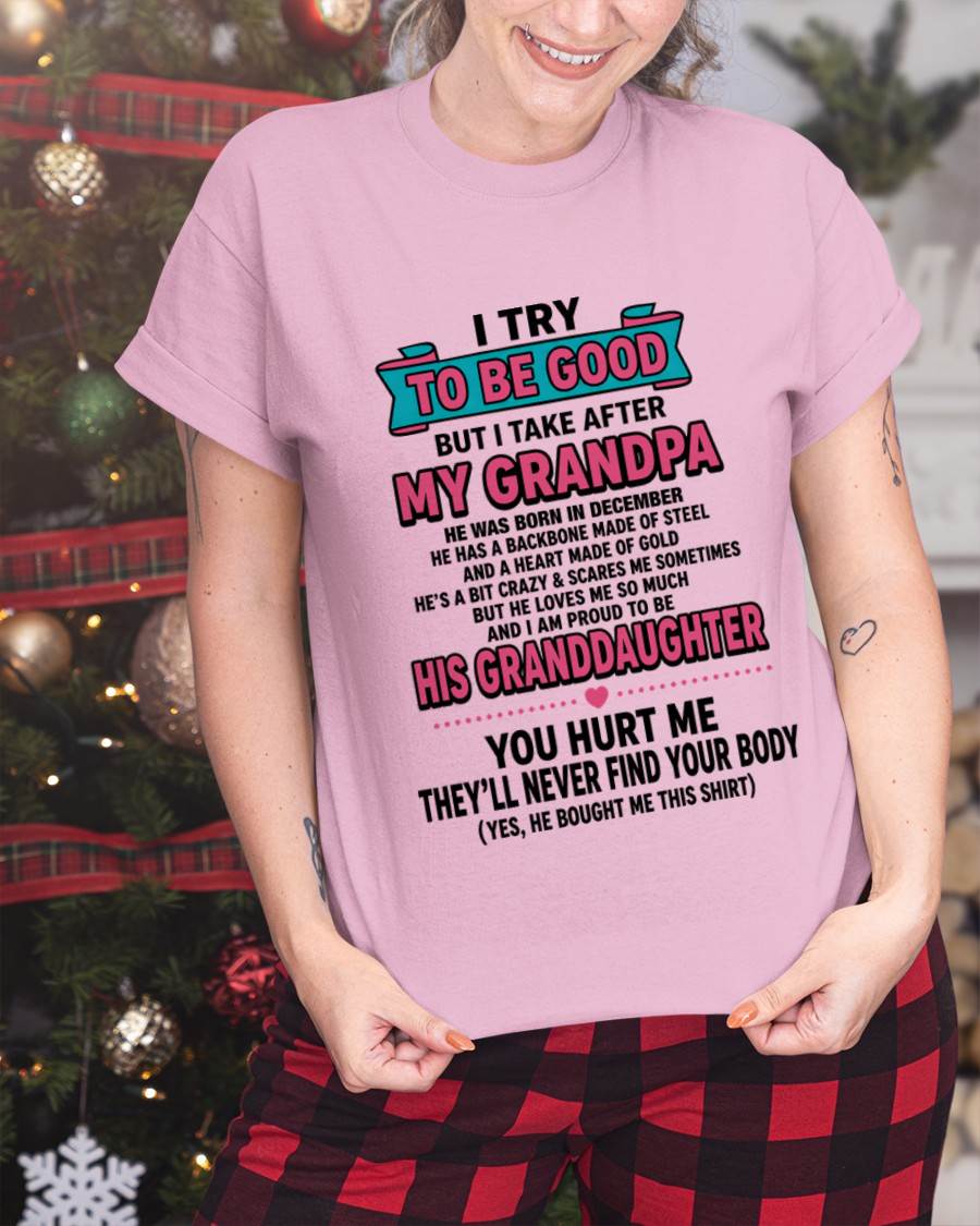 DECEMBER - I TRY TO BE GOOD BUT I TAKE AFTER MY GRANDPA - FROM GRANDPA - TLEE12 (SKU2606-212-12)