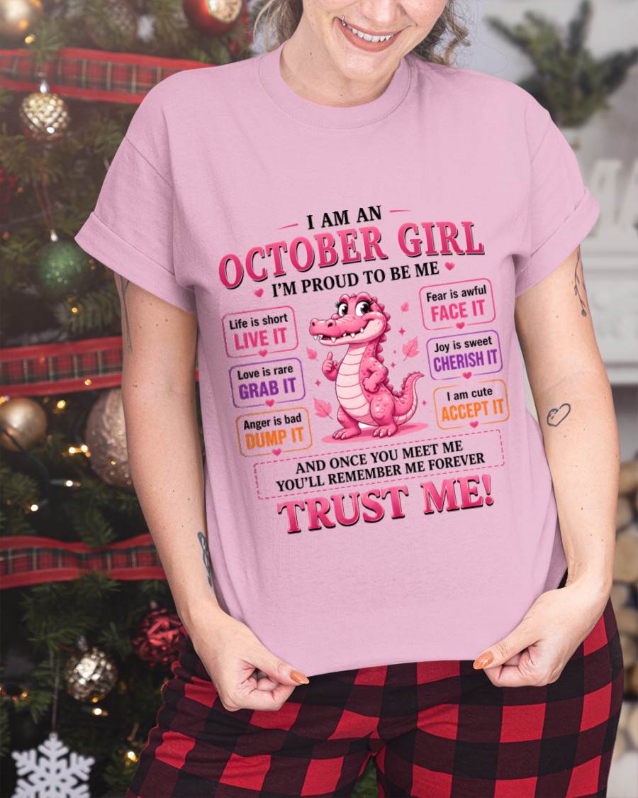 OCTOBER GIRL CUTE ALLIGATOR TEE - FOR WOMEN - TLEE10 (SKU2607-236-10)