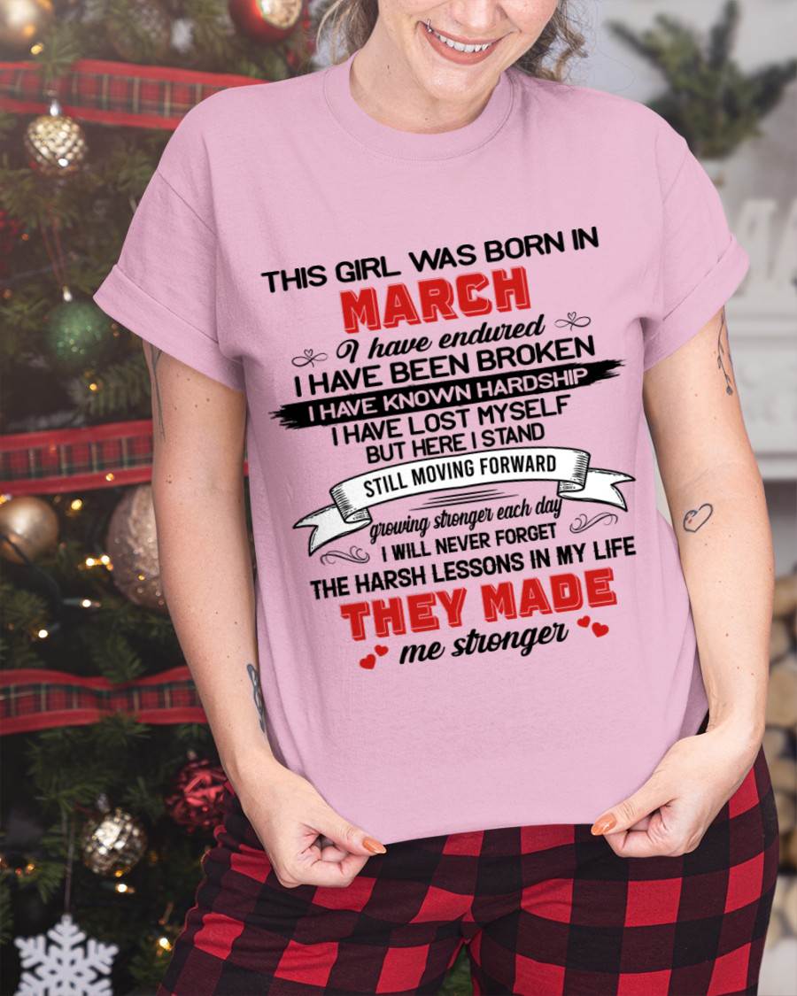 MARCH - EVERY HARD LESSON MADE ME STRONGER - FOR WOMEN - TLEE03 (SKU2602-22-03)