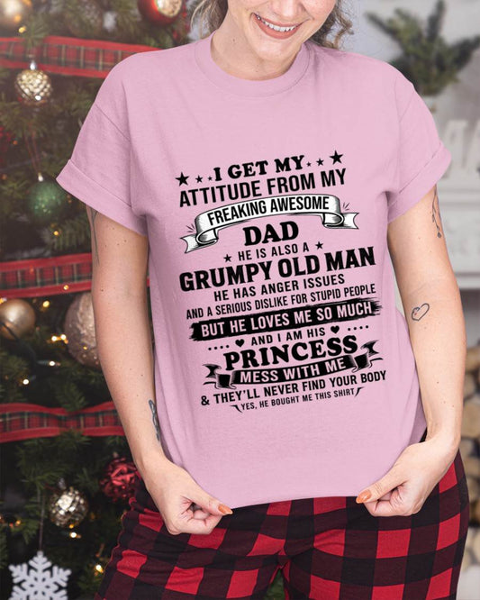 AWESOME DAD PRINCESS SHIRT - FROM DAD - TLEE00 (SKU2607-352-00)