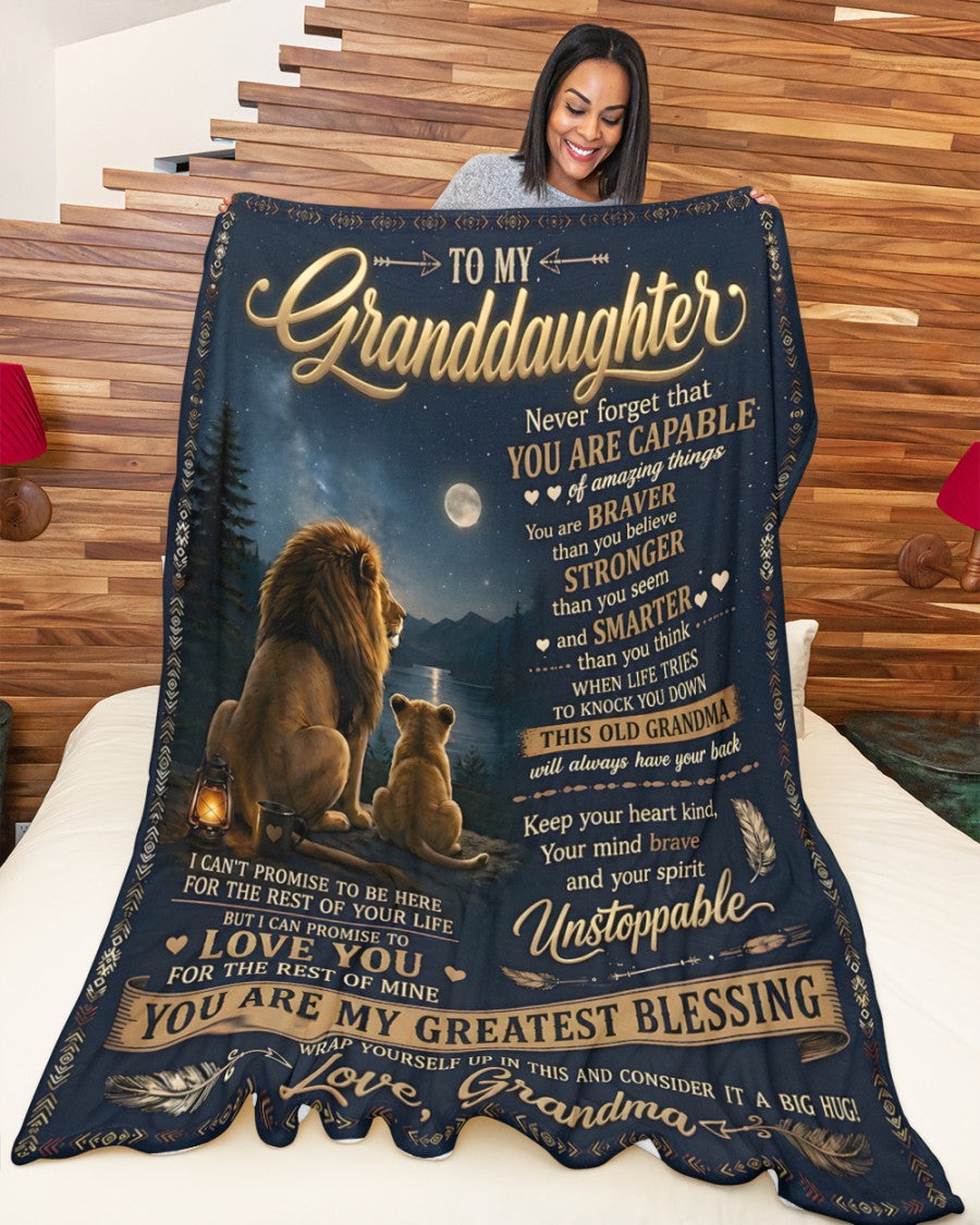 Special Gift For Your Granddaughter Blanket - From Grandma (SKU2606-278)