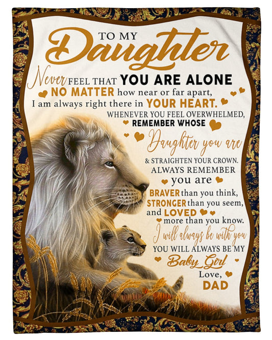 Love Your Dad Blanket - Gift For Daughter From Dad (SKUB06-118)