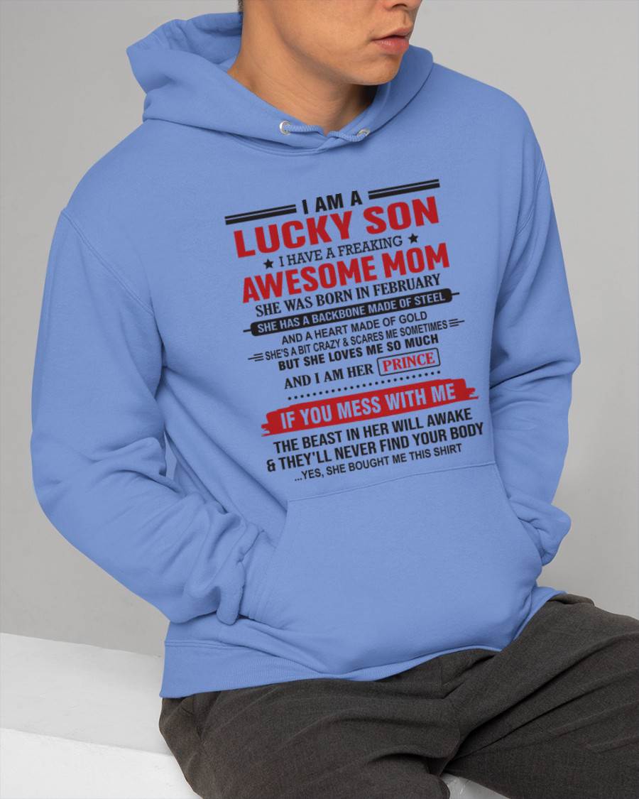 FEBRUARY - LUCKY SON OF A STRONG AND PROTECTIVE MOM - FROM MOM - TLEE02 (SKU2602-97-02)
