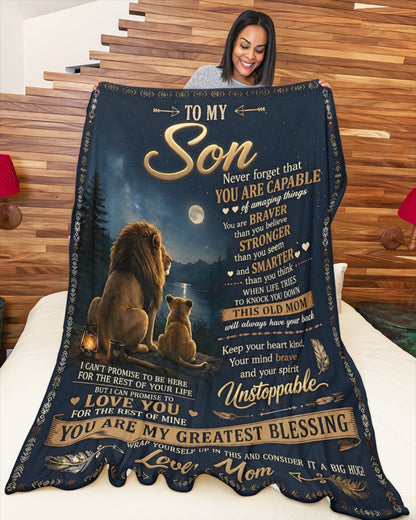 Special Gift For Your Son Blanket - From Mom (SKU2607-21)