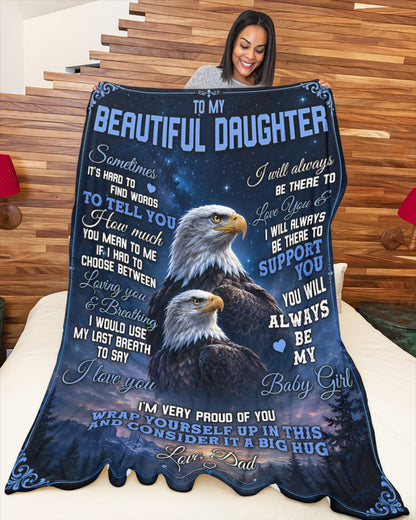 Special Gift For Your Daughter Blanket - From Dad (SKU2605-76)