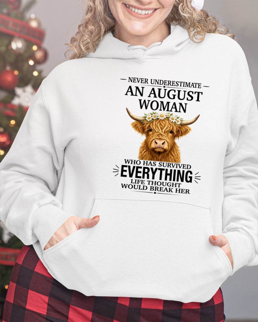 AUGUST WOMAN HIGHLAND COW SHIRT - FOR WOMEN - TLEE08 (SKU2606-158-08)