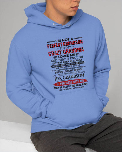 AUGUST - I’M NOT PERFECT, BUT MY CRAZY GRANDMA LOVES ME - FROM GRANDMA - TLEE08 (SKU26T-01131-08)