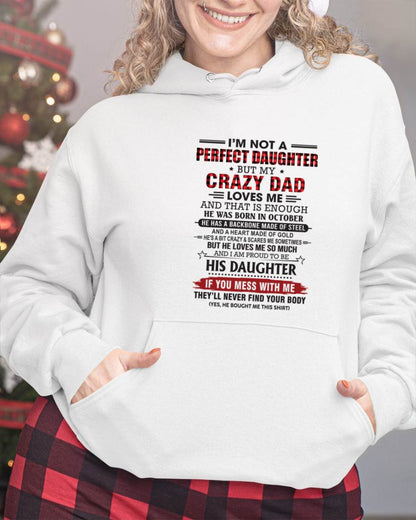 OCTOBER - DAUGHTER OF A CRAZY DAD SHIRT - FROM DAD - TLEE10 (SKU2606-115-10)