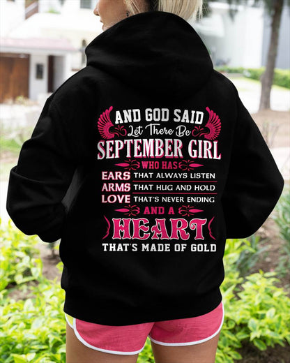SEPTEMBER GIRL – EARS THAT LISTEN ARMS THAT HUG LOVE NEVER ENDING HEART OF GOLD - FOR WOMEN - TLEE09 (SKU09-75-09)