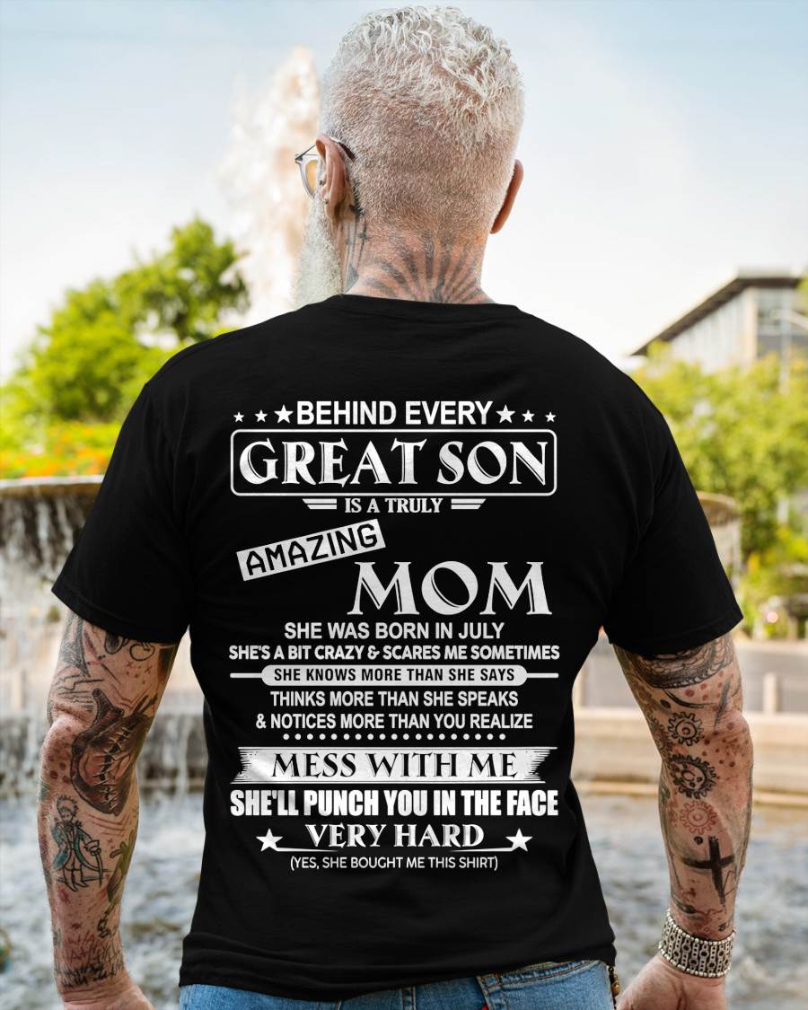JULY - BEHIND EVERY GREAT SON IS A TRULY AMAZING MOM - FROM MOM - TLEE07 (SKU10-37-07)