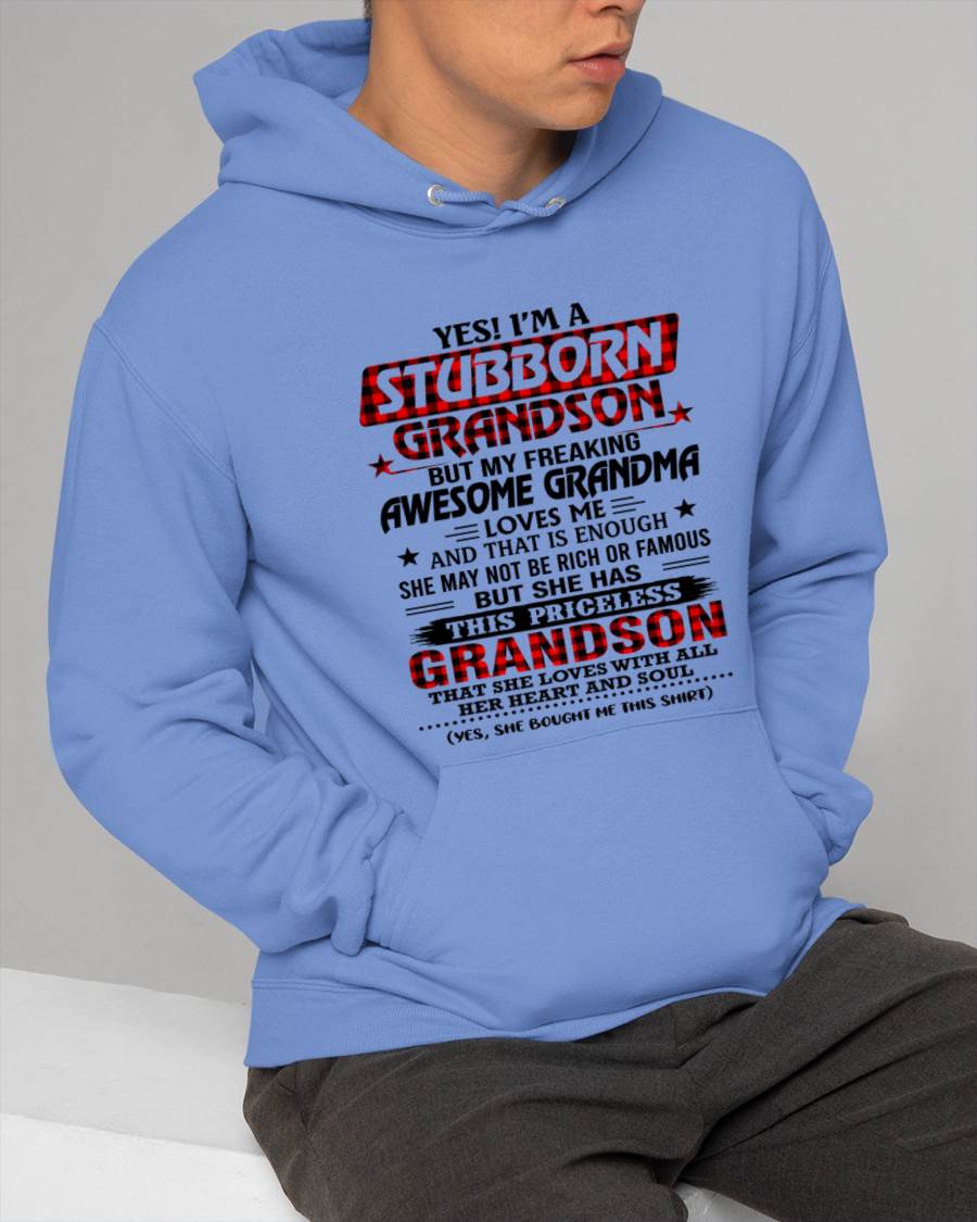 STUBBORN GRANDSON GRANDMA SHIRT - FROM GRANDMA - TLEE00 (SKU2608-86-00)