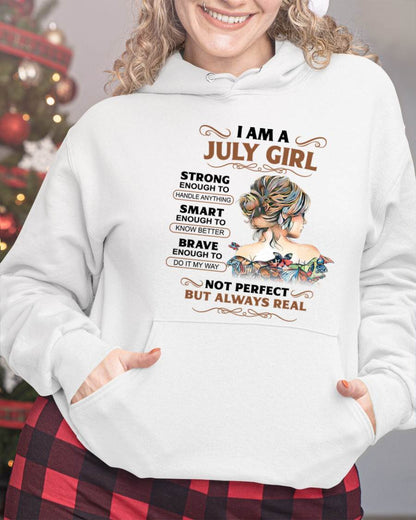 JULY – INSPIRATIONAL WOMEN’S SHIRT NOT PERFECT BUT REAL - FOR WOMEN - TLEE07 (SKU2604-159-07)