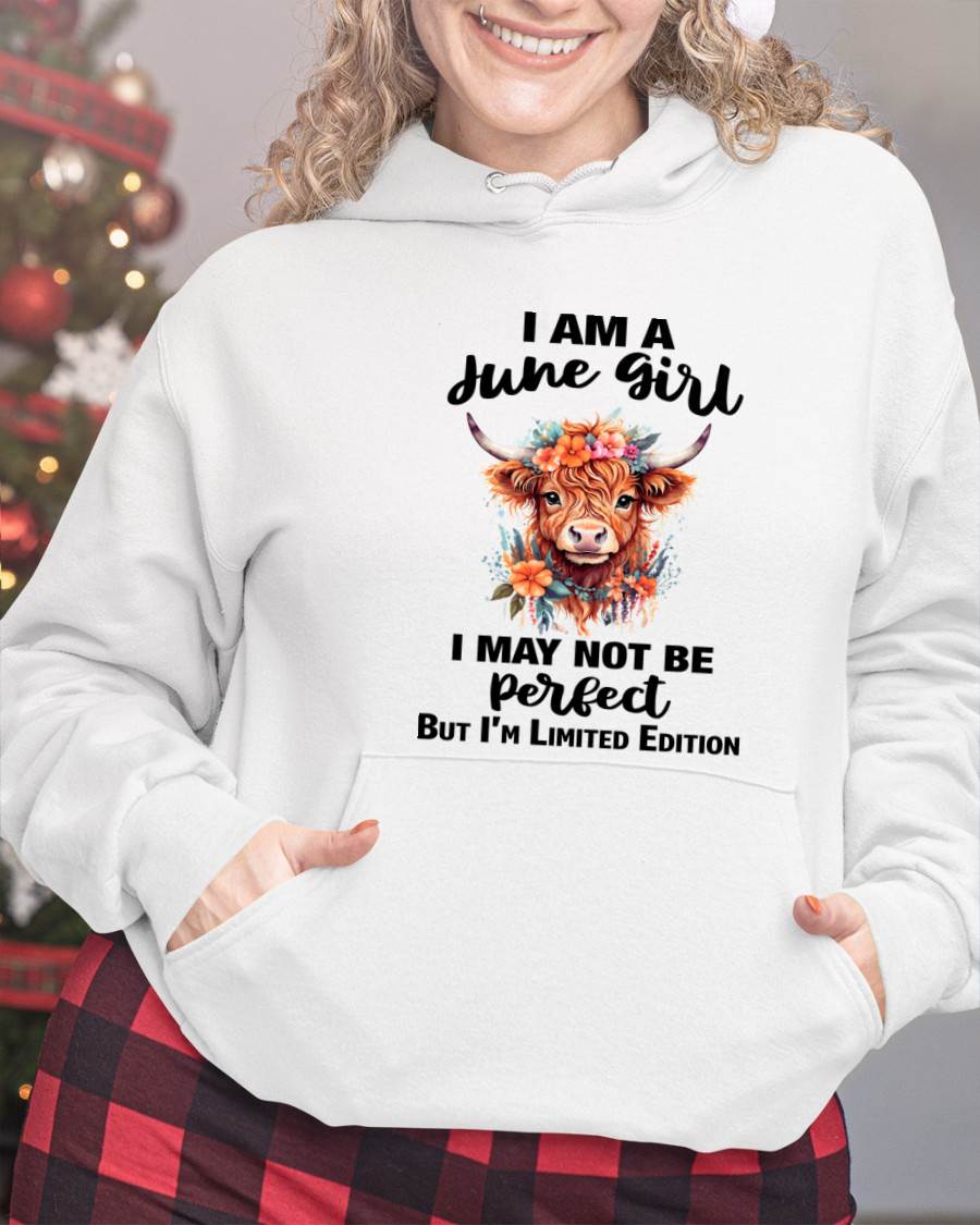 JUNE GIRL FLORAL HIGHLAND COW TEE - FOR WOMEN - TLEE06 (SKU2607-278-06)