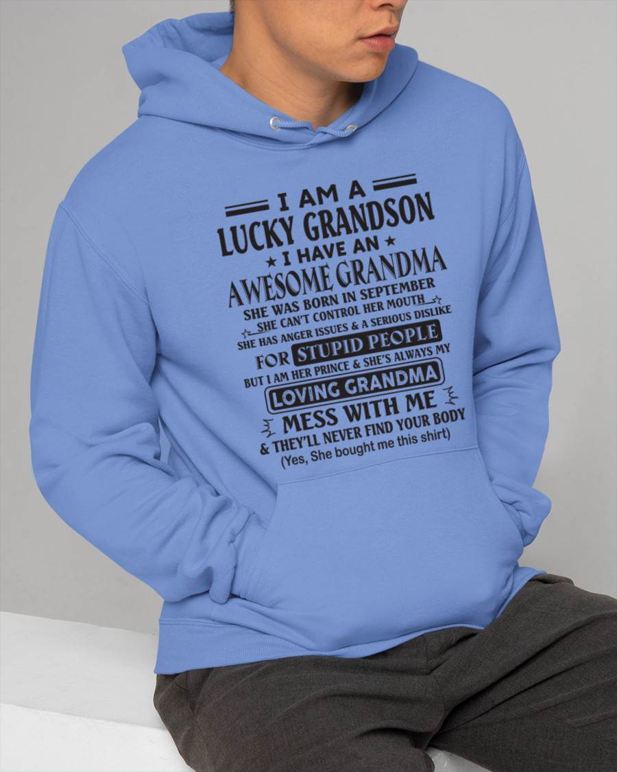 SEPTEMBER - I AM A LUCKY GRANDSON I HAVE AN AWESOME GRANDMA - FROM GRANDMA - TLEE09 (SKU12-40-09)