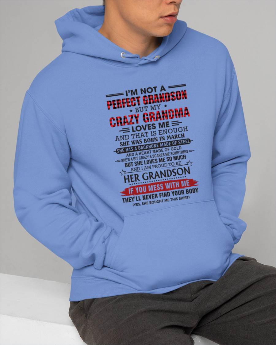 MARCH - I’M NOT PERFECT, BUT MY CRAZY GRANDMA LOVES ME - FROM GRANDMA - TLEE03 (SKU26T-01131-03)