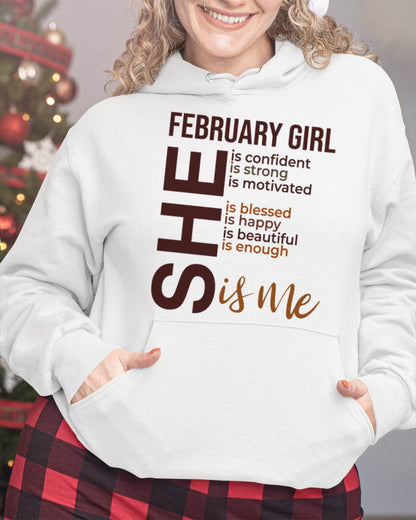 FEBRUARY BORN GIRL – CONFIDENT & STRONG - FOR WOMEN - TLEE02 (SKU2605-04-02)