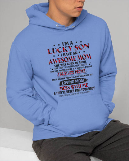 APRIL - I’M A LUCKY SON I HAVE AN AWESOME MOM - FROM MOM - TLEE04 (SKU26T-01-24-04)