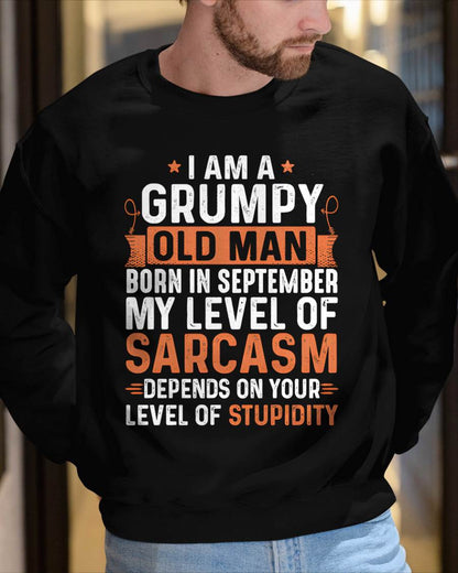SEPTEMBER - SARCASTIC LEVEL: DEPENDS ON YOUR STUPIDITY SHIRT - GIFT FOR MAN - TLEE09 (SKU10-70-09)