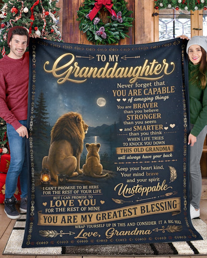Special Gift For Your Granddaughter Blanket - From Grandma (SKU2606-278)