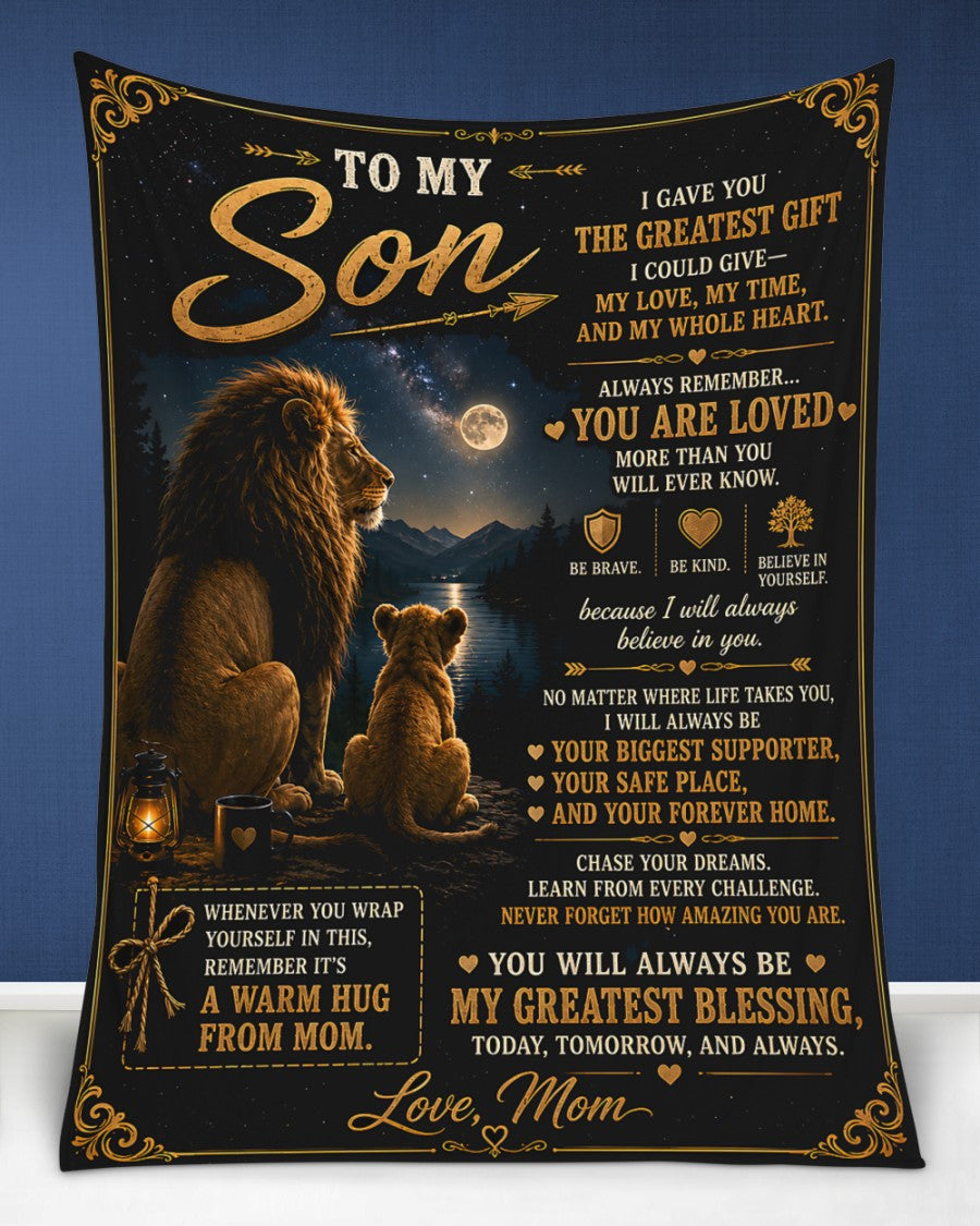 Special Gift For Your Son Blanket - From Mom (SKU2607-186)