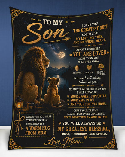 Special Gift For Your Son Blanket - From Mom (SKU2607-186)