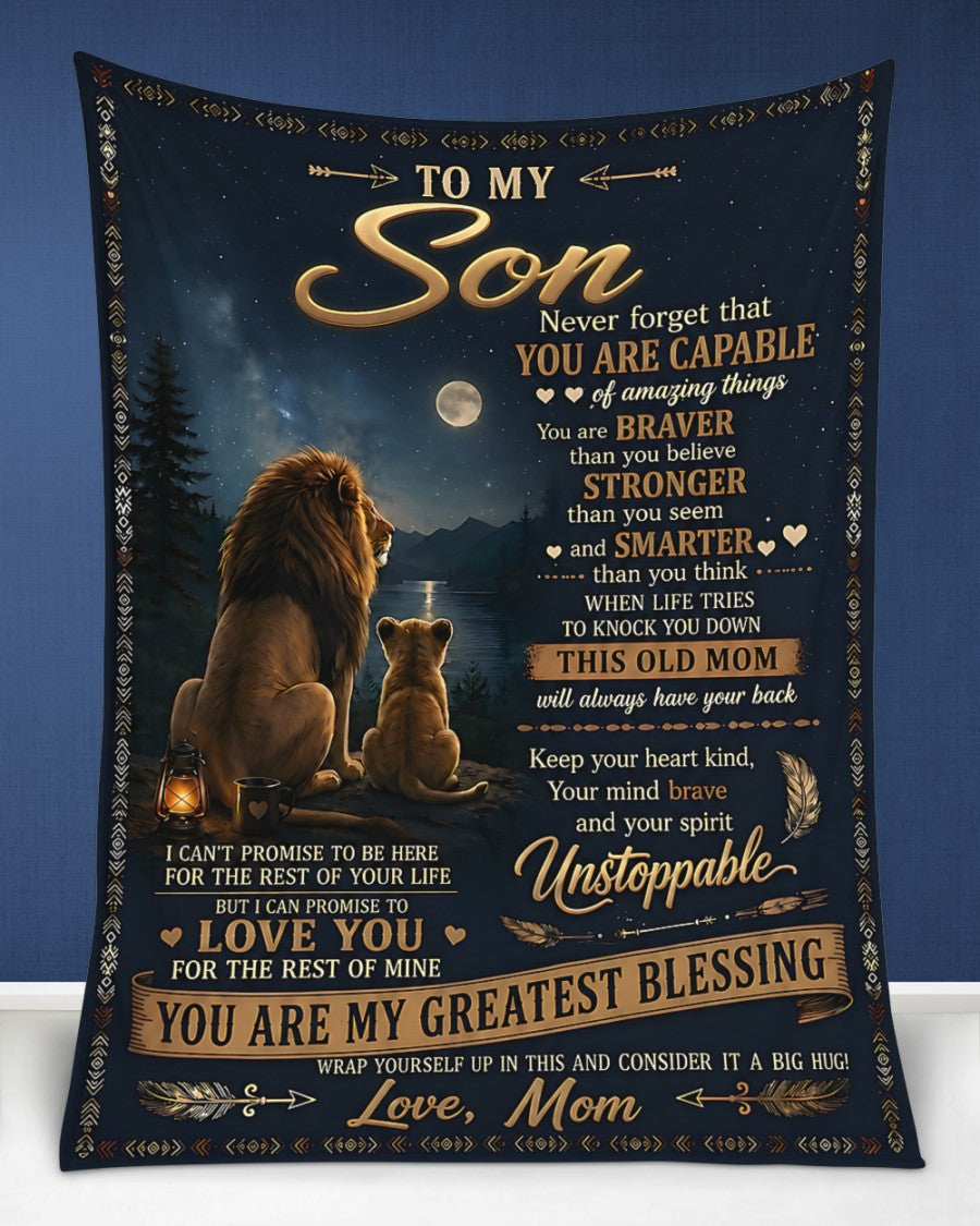 Special Gift For Your Son Blanket - From Mom (SKU2607-21)