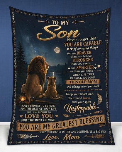 Special Gift For Your Son Blanket - From Mom (SKU2607-21)
