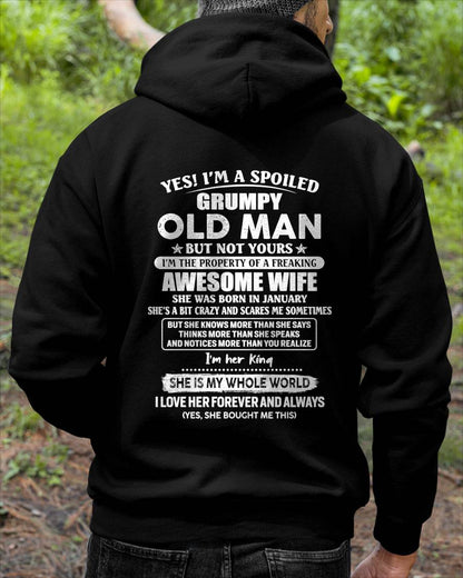 January - Yes I'm A Spoiled Grumpy Old Man - Gift For Husband From Wife - TLEE01 (SKU07-100-01)