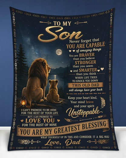 Special Gift For Your Son Blanket - From Dad (SKU2606-235)