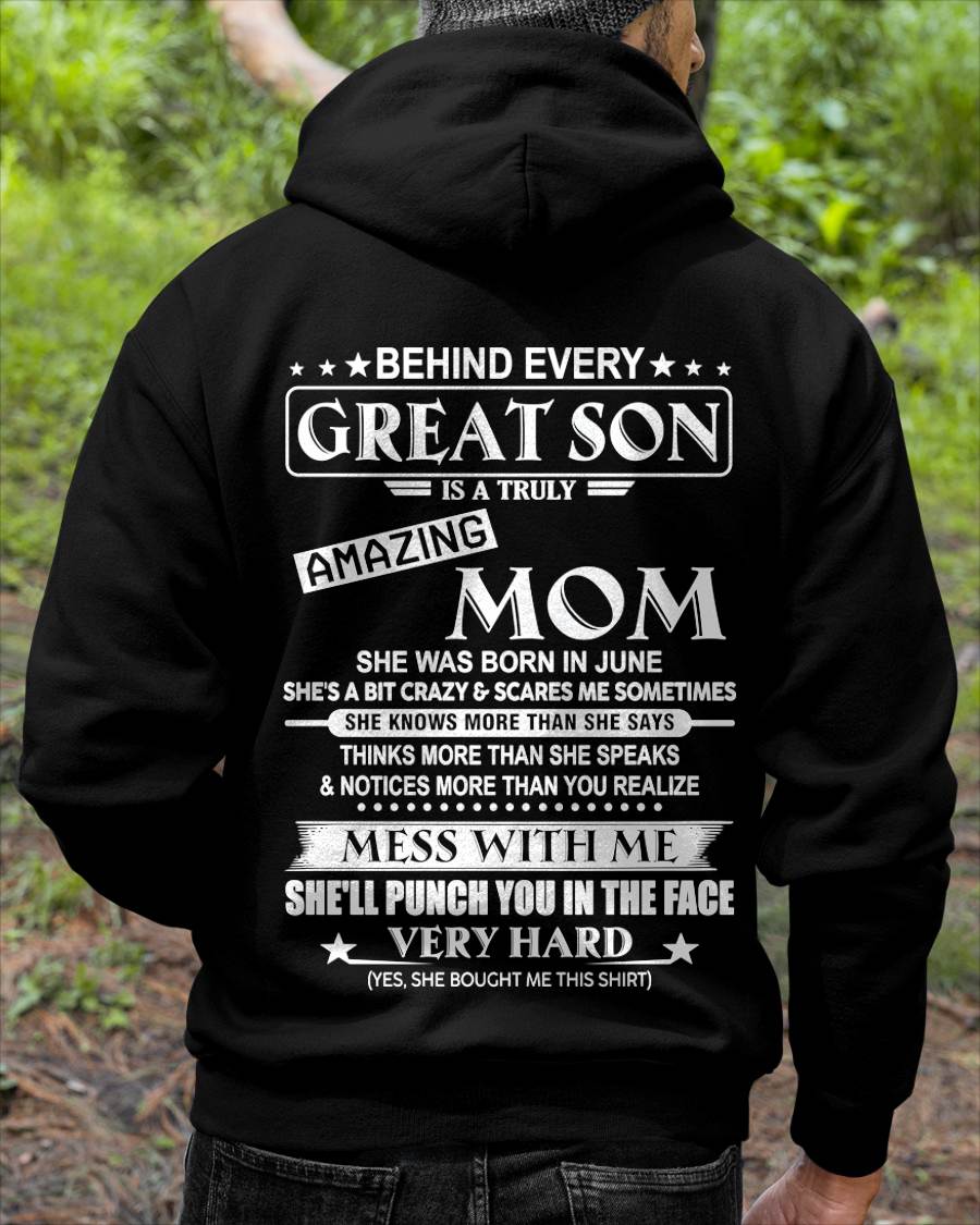 JUNE - BEHIND EVERY GREAT SON IS A TRULY AMAZING MOM - FROM MOM - TLEE06 (SKU10-37-06)