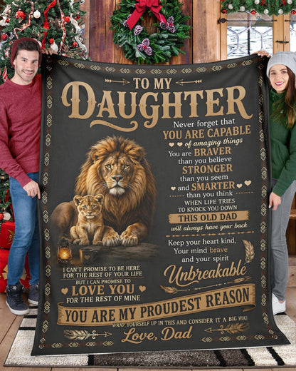 Special Gift For Your Daughter Blanket - From Dad (SKU2608-340)