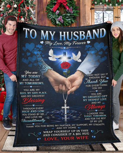 Special Gift For Your Husband Blanket - From Wife (SKU2607-168)