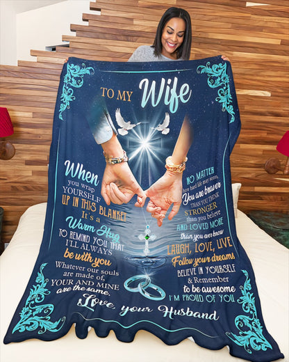 Special Gift For Your Wife Blanket - From Husband (SKU2602-76)