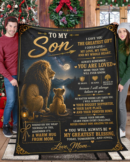 Special Gift For Your Son Blanket - From Mom (SKU2607-186)
